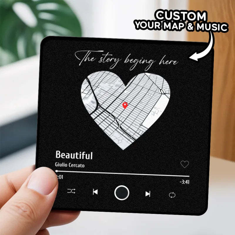 Personalized Photo Music Fridge Magnet Christmas Gifts for Lovers Personalized Music Magnets Can Play Songs Christmas Gift - MyJigsawPuzzleAu