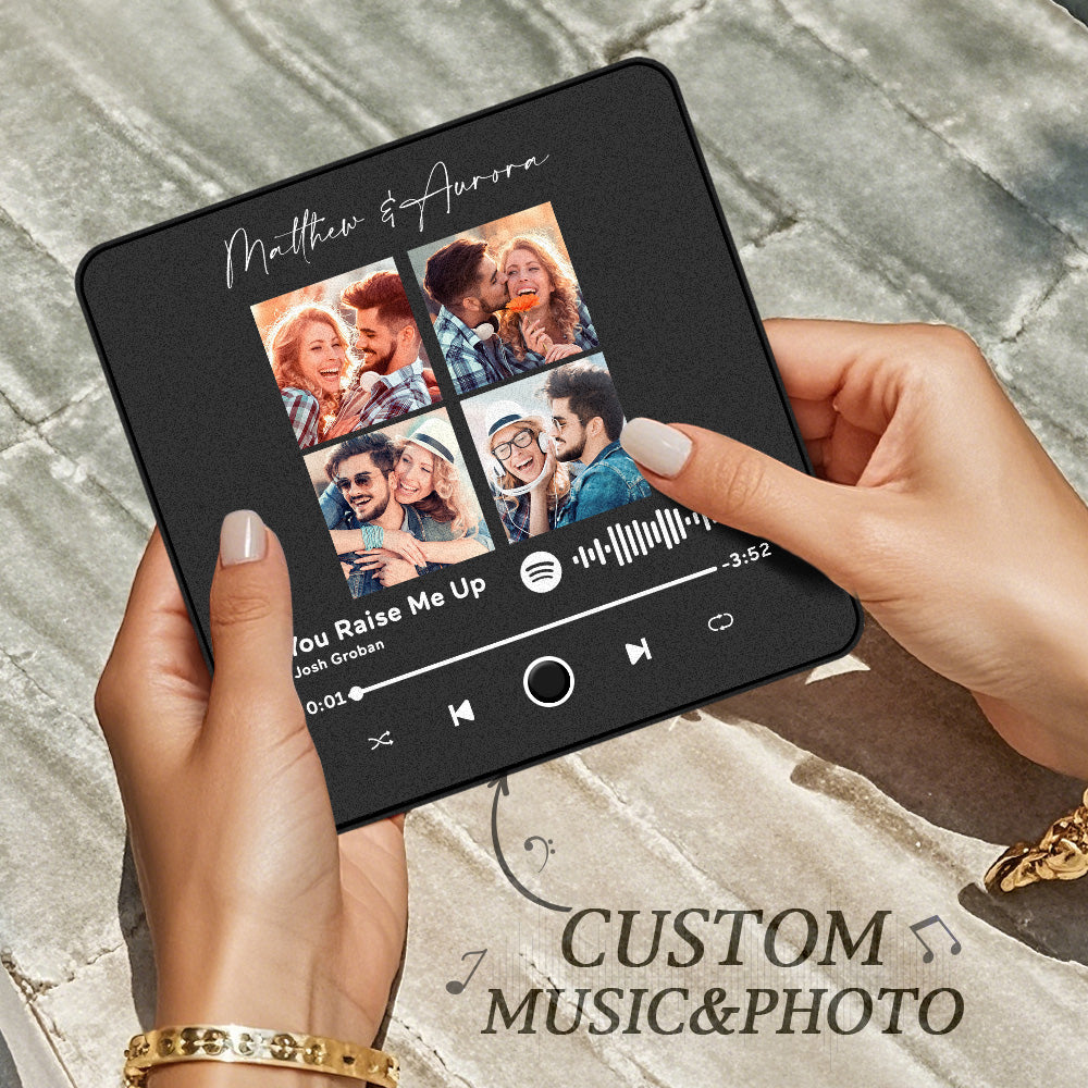 Personalized Music Fridge Magnet with Custom Name Unique Gift for Couples