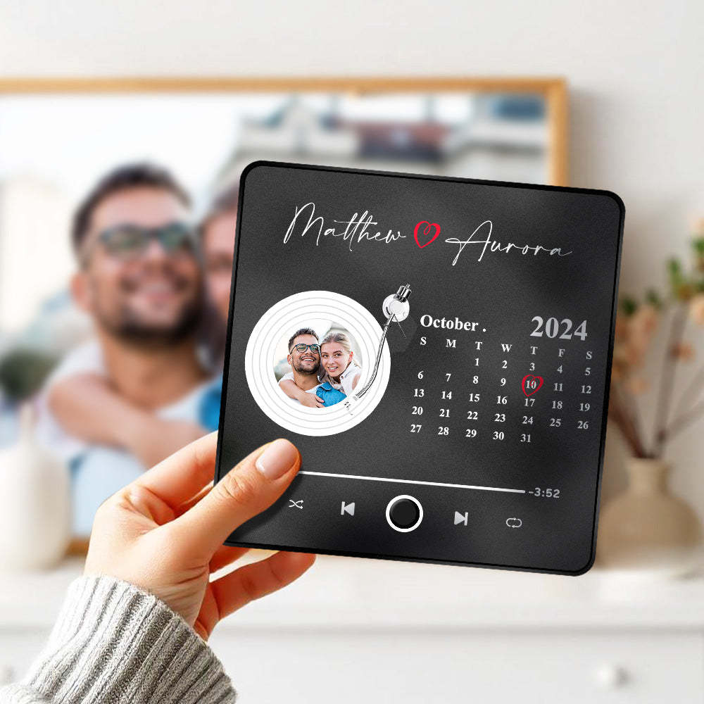 Personalized Photo Music Fridge Magnet Christmas Gifts for Lovers Personalized Music Magnets Can Play Songs Christmas Gift - MyJigsawPuzzleAu