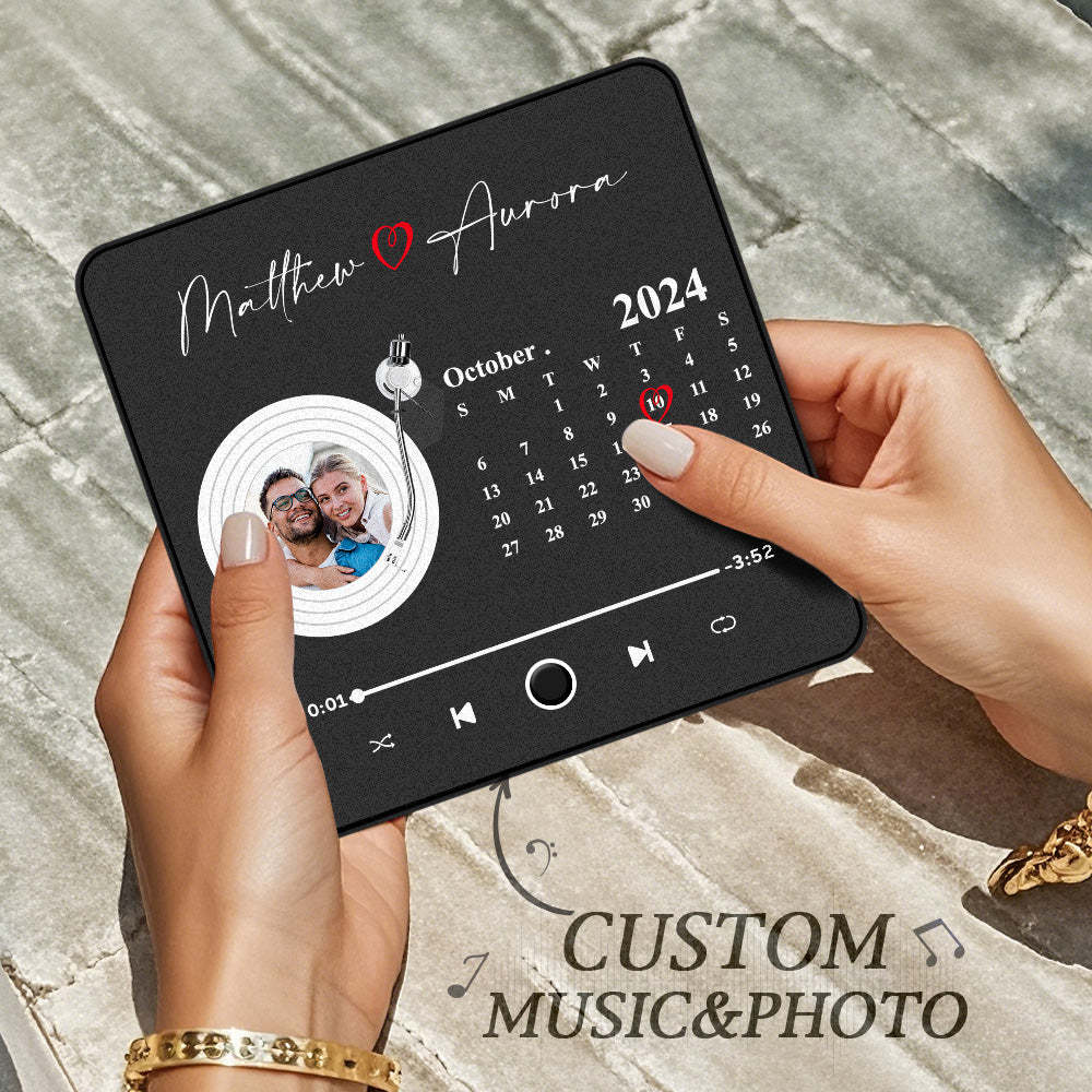 Personalized Photo Music Fridge Magnet Christmas Gifts for Lovers Personalized Music Magnets Can Play Songs Christmas Gift - MyJigsawPuzzleAu