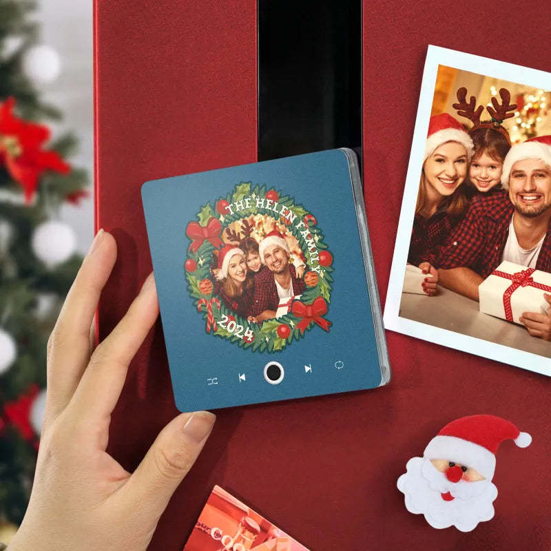 Personalized Photo Music Fridge Magnet Christmas Gifts for Lovers Personalized Music Magnets Can Play Songs Christmas Gift - MyJigsawPuzzleAu