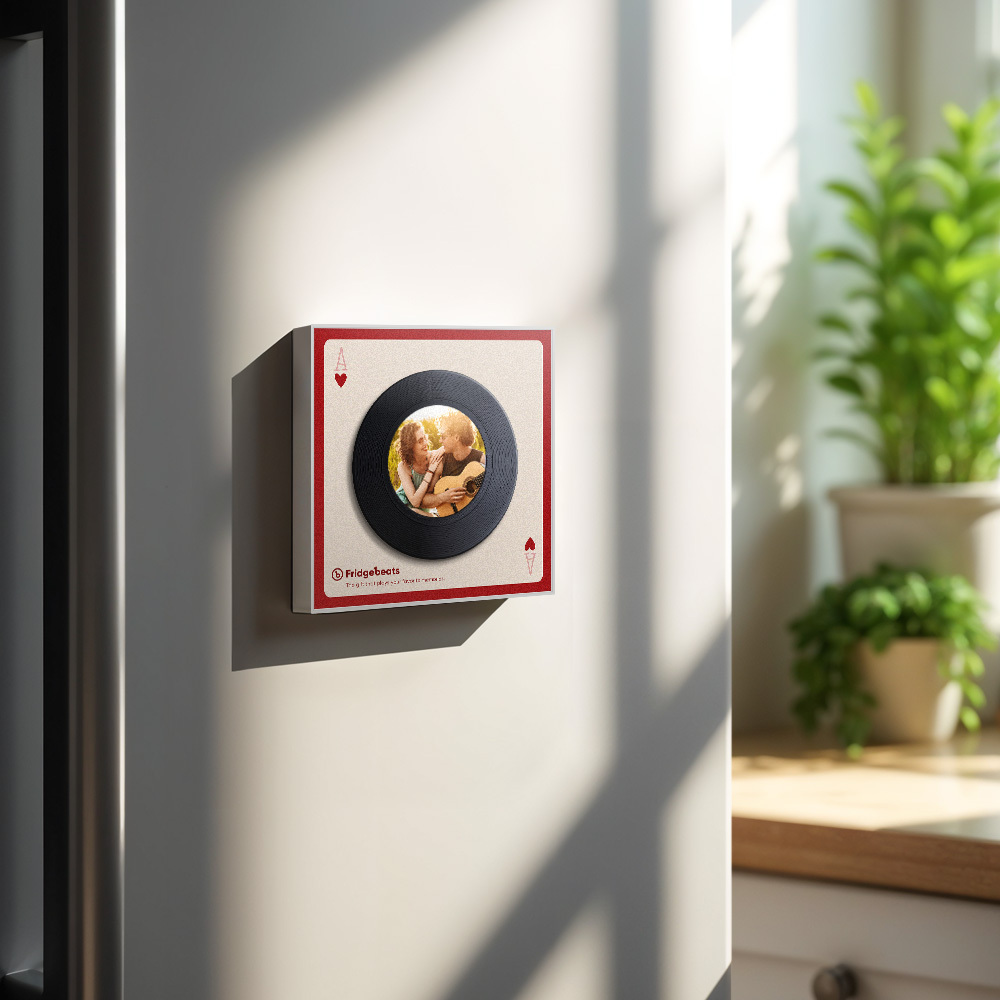 Custom Music and Photo Fridge Magnet NFC Song Fridge Magnets Valentine's Day Gifts