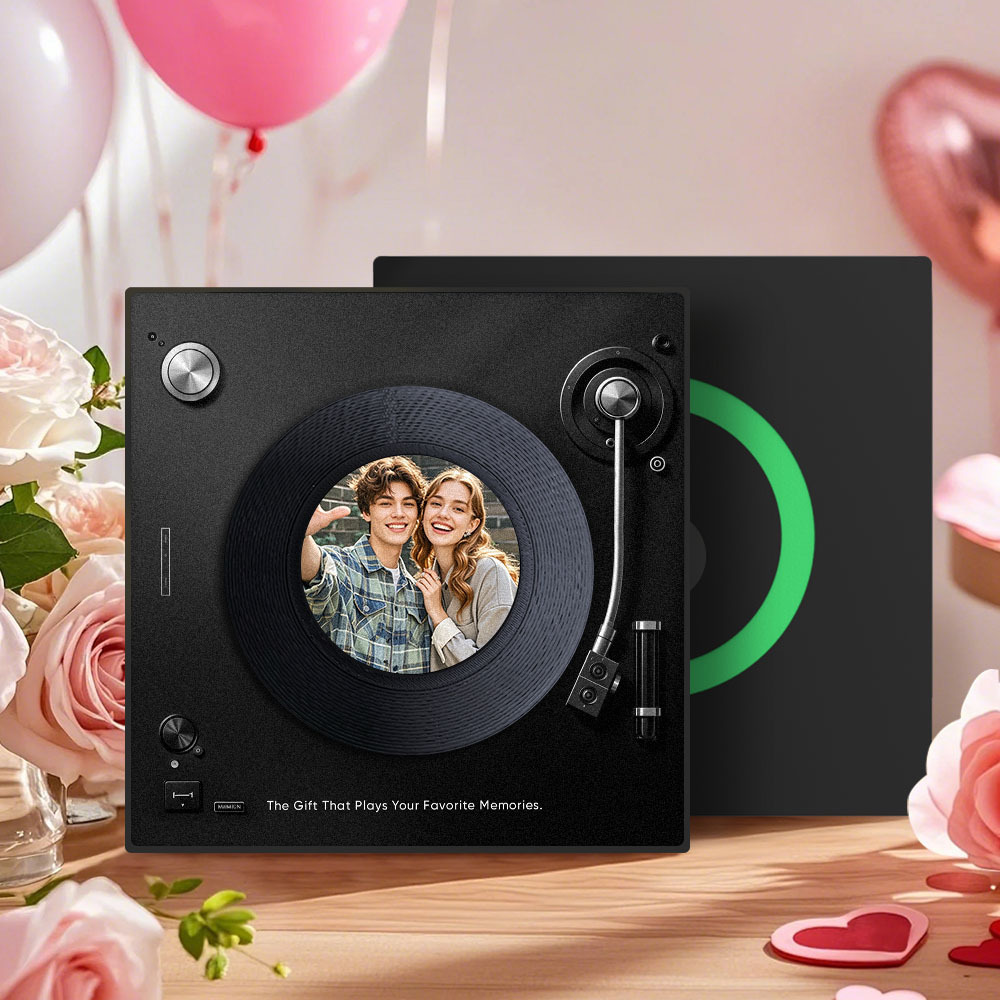 Custom Music And Photo Fridge Magnet Personalized Record Fridge Magnet Valentine's Gift for Couple - mysiliconefoodbag