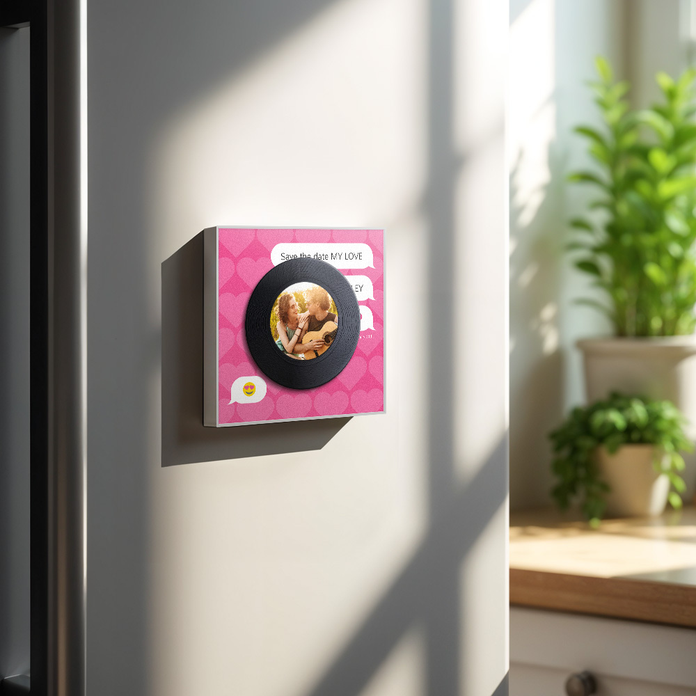 Custom Music And Photo Fridge Magnet Personalized Fridge Magnet Funny Gift for Couple Valentine's Day