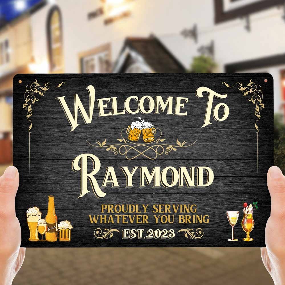Custom Iron Poster Personalised Name And Particular Year Poster Bar Wall Decor Painting Unique Gifts