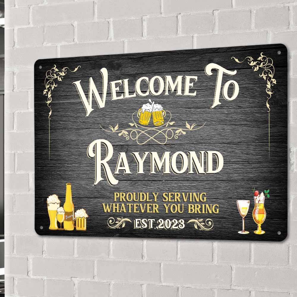 Custom Iron Poster Personalised Name And Particular Year Poster Bar Wall Decor Painting Unique Gifts