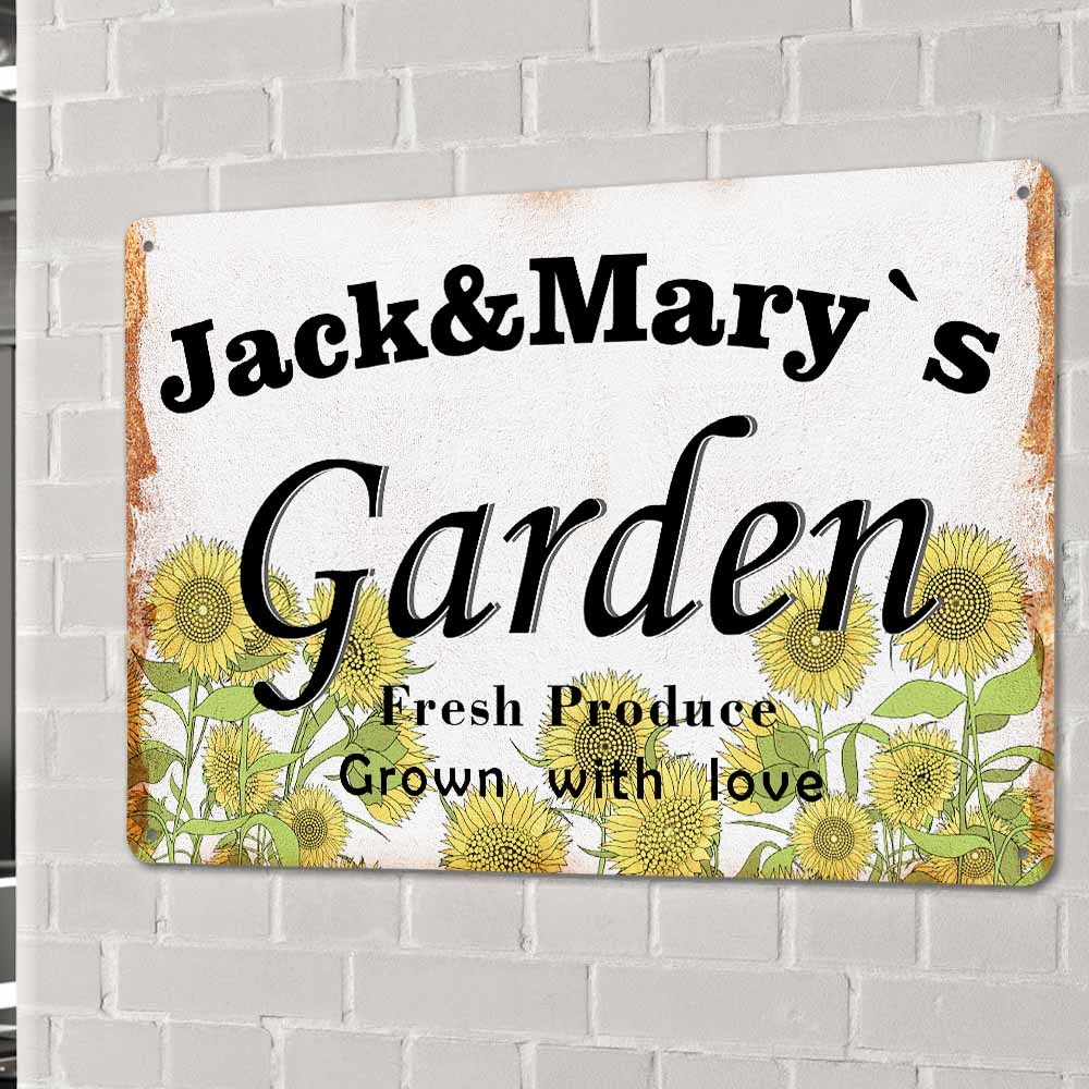 Custom Iron Poster Personalised Name Poster Garden Fence Decor Painting Unique Gifts