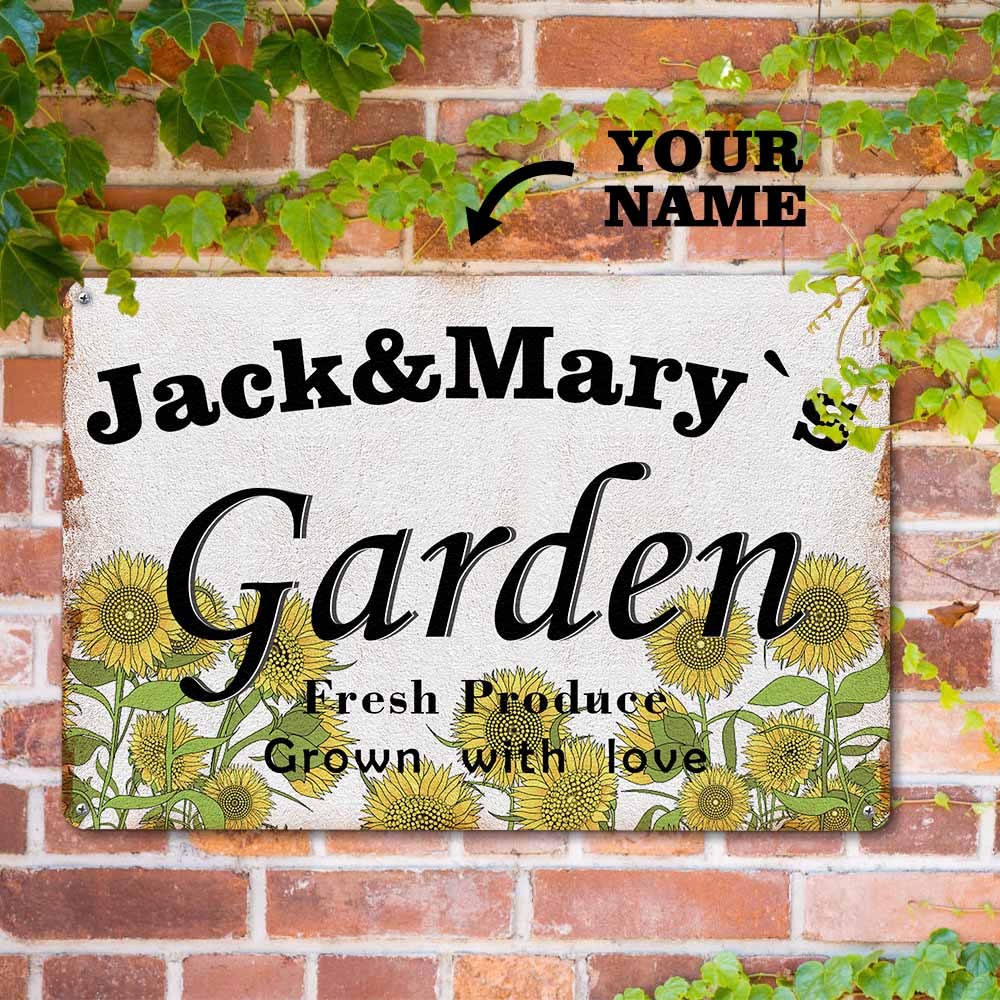 Custom Iron Poster Personalised Name Poster Garden Fence Decor Painting Unique Gifts