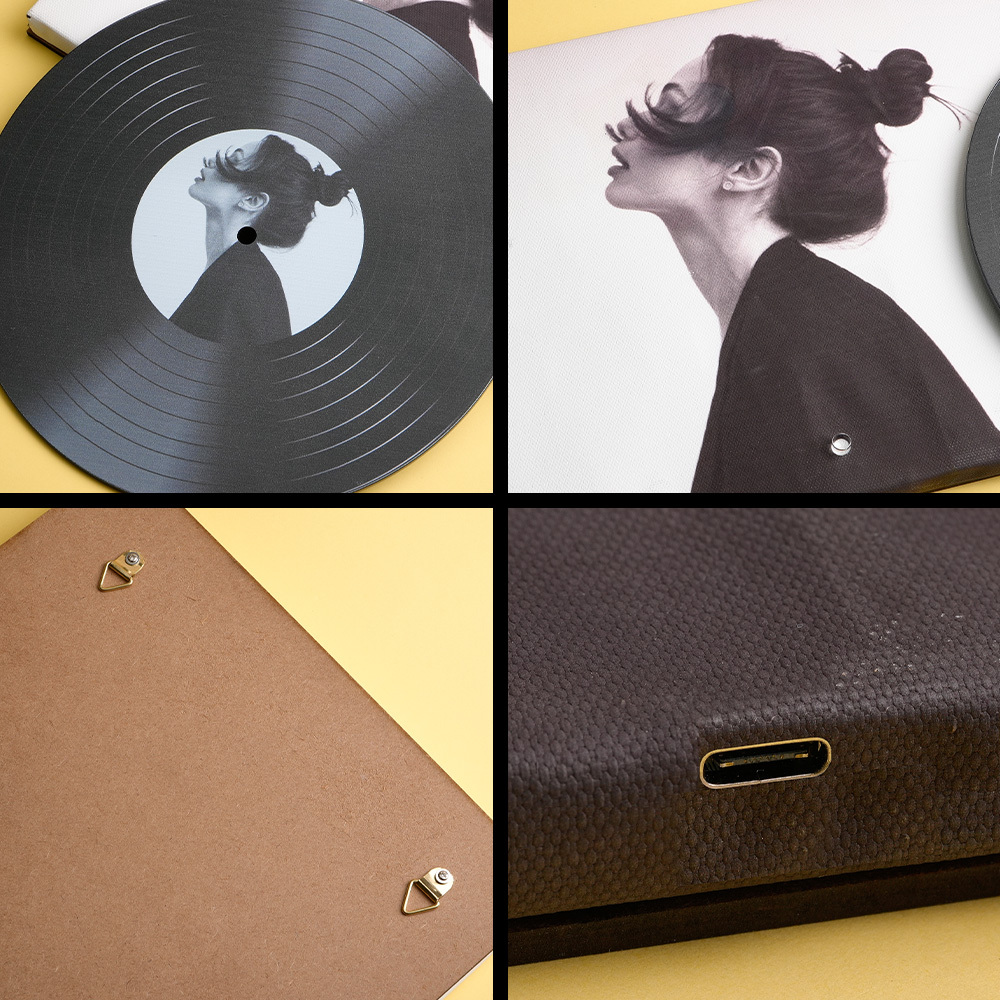 Vinyl Record Photo Wall Art | Custom Music Photo Gift for Dad | Click-to-Play Interactive Memory Keepsake for Pops On Father’s Day