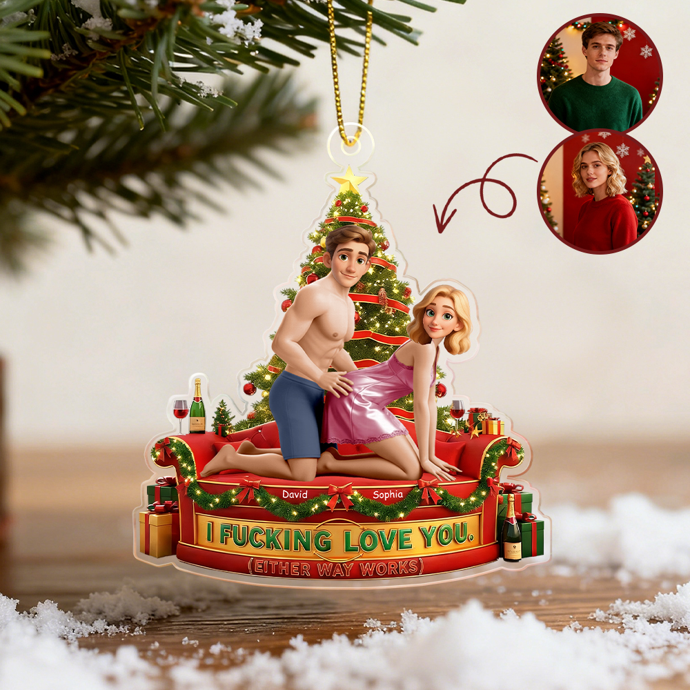 I Fucking Love You Couple Ornament Personalized Gift for Couples - MyJigsawPuzzleAu