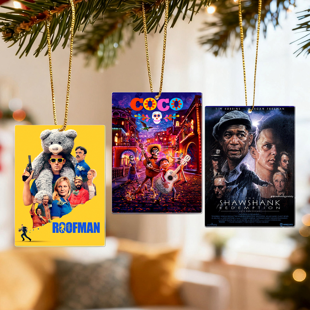 Custom Movie Poster Christmas Ornaments Movies I Saw in 2025, Great Gift for Movie Lovers - MyJigsawPuzzleAu