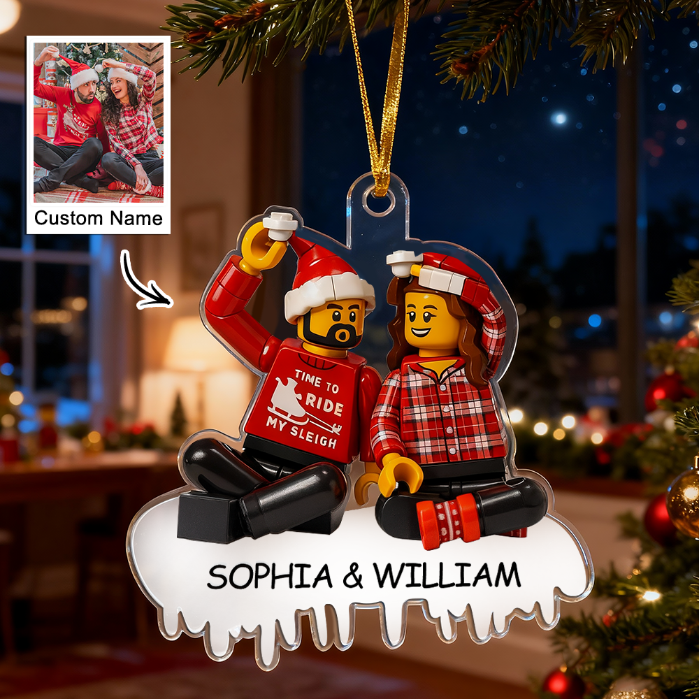 Personalized Couple/Family Cartoon Christmas Ornament Photo Funny Ornaments - MyJigsawPuzzleAu