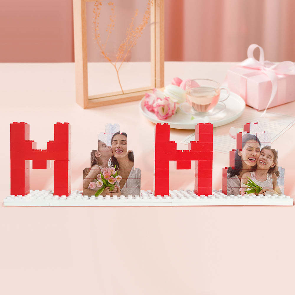 Personalised Mama Photo Building Brick Puzzles Photo Block Mother's Day Gifts - MyJigsawPuzzleAu