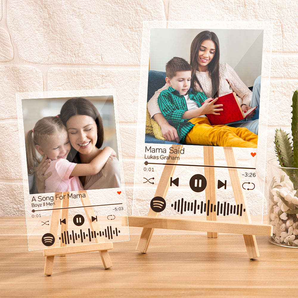 Mother's Day Gifts Personalised Spotify Code Music Plaque Big Picture Acrylic Art Spotify Plaque
