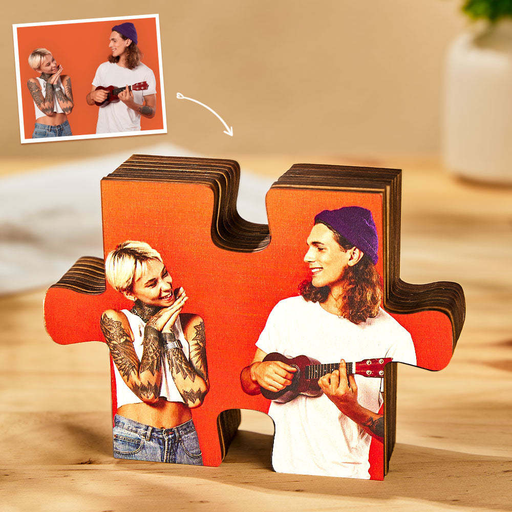 Custom Photo Jigsaw Frame Decoration Personalised Picture Puzzle Piece Desktop Decoration - MyJigsawPuzzleAu