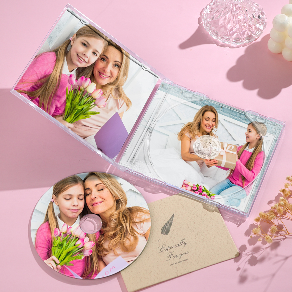 Custom CD & Jewel Case 16 Songs| Mother's DaY Gift PrintYourDisc Custom CD Mixtape | Personalized Custom CD Album Gift for Mom
