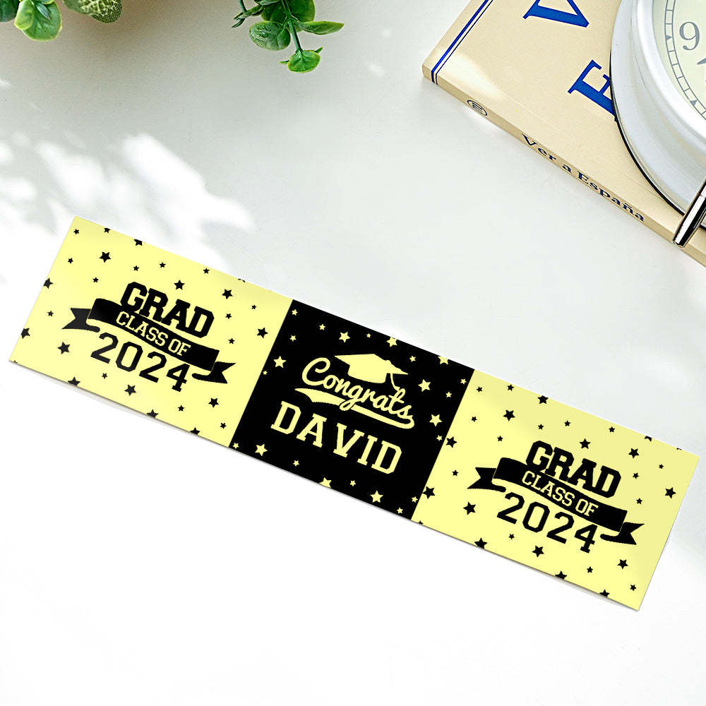 Personalized Class of 2025 Waterproof Graduation Water Bottle Labels Stickers with Name Set of 20 Gift for Graduates - MyJigsawPuzzleAu