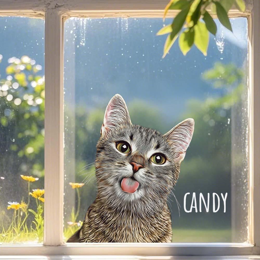 Personalized Pet Portrait Car Decal Sticker Custom Cute & Funny Animal Design for Pet Lovers Weatherproof Window Decor for Cars Trucks & More - MyJigsawPuzzleAu