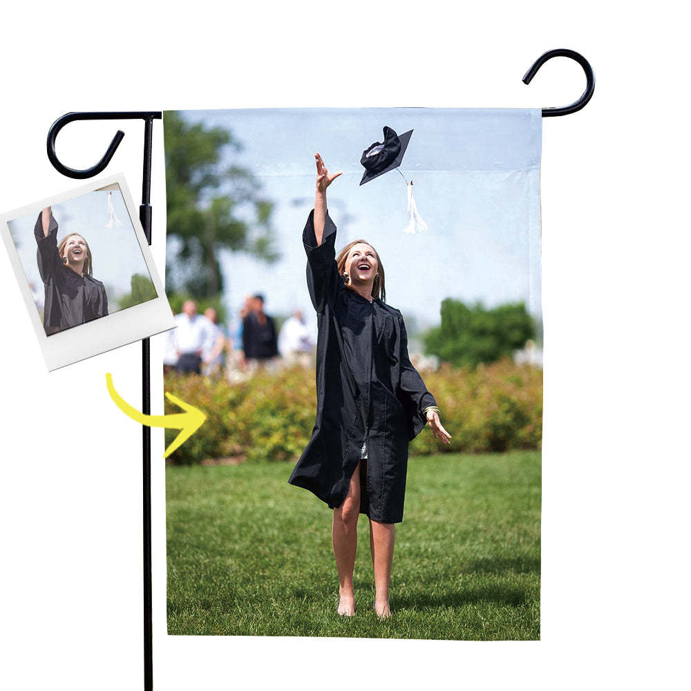 Personalized Garden Flags Graduation Photo Outdoor Family Courtyard Flag Graduation Decorations 2021 (12in x 18in) - MyJigsawPuzzleAu
