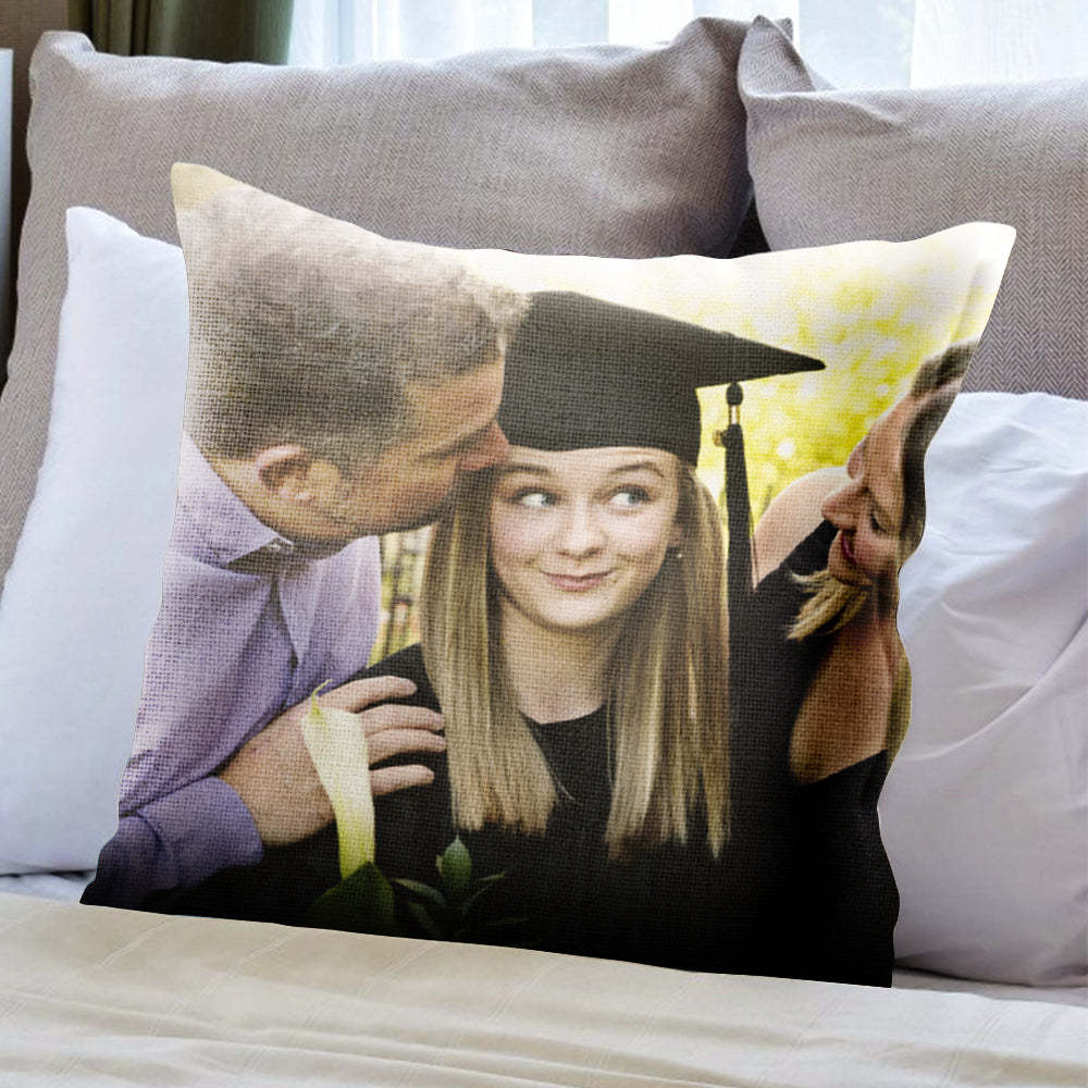 Gift for Graduation Custom Photo Throw Pillow Personalised Pillow - MyJigsawPuzzleAu