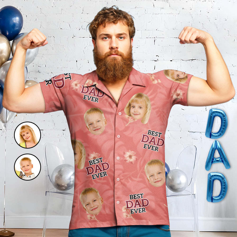 Custom Photo Best Daddy Ever - Personalized Custom Hawaiian Aloha Shirt Gift For Dad/Grandpa - MyJigsawPuzzleAu