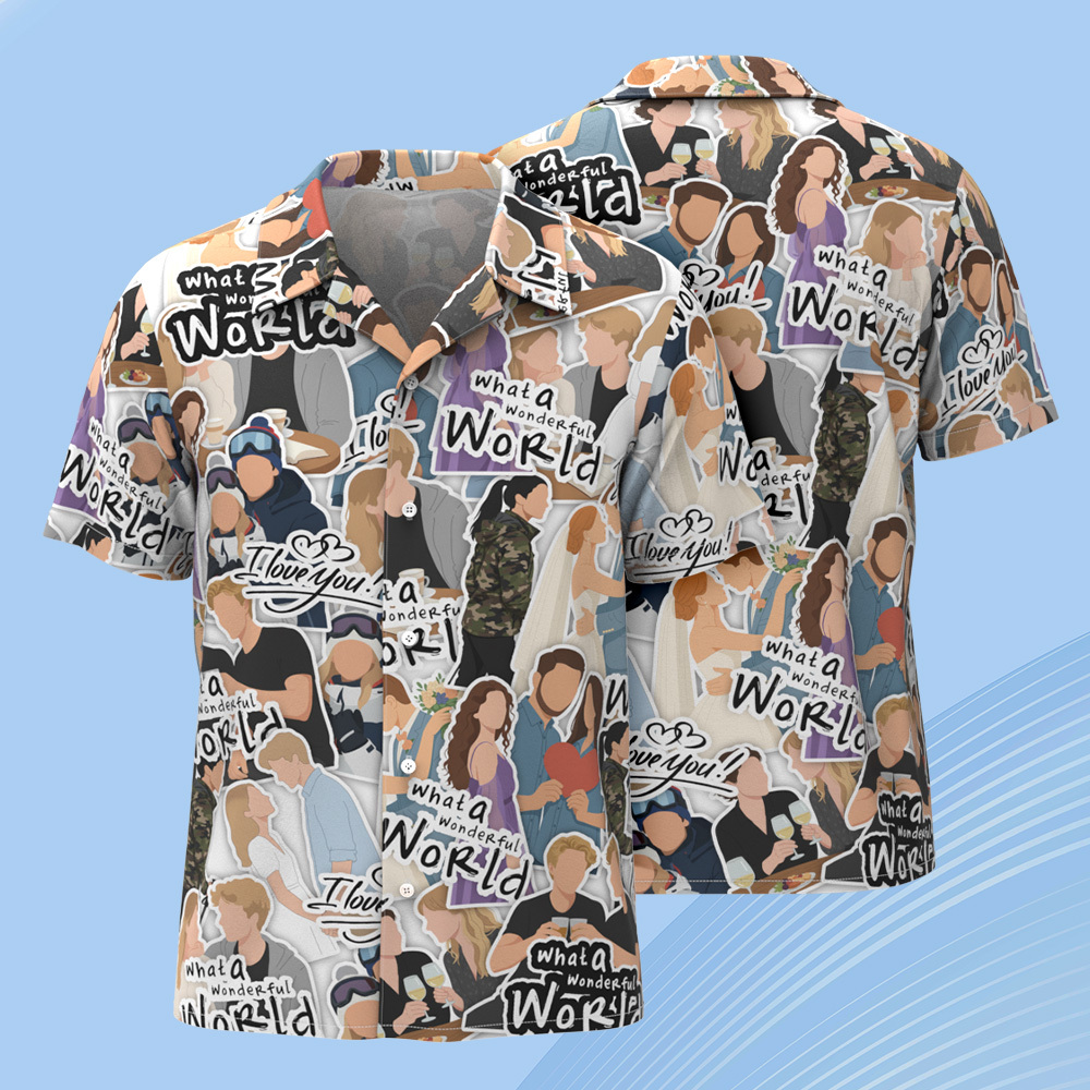 Custom Photo Cartoon Shirt Personalized Face & Text Holiday Pattern Shirt - MyJigsawPuzzleAu