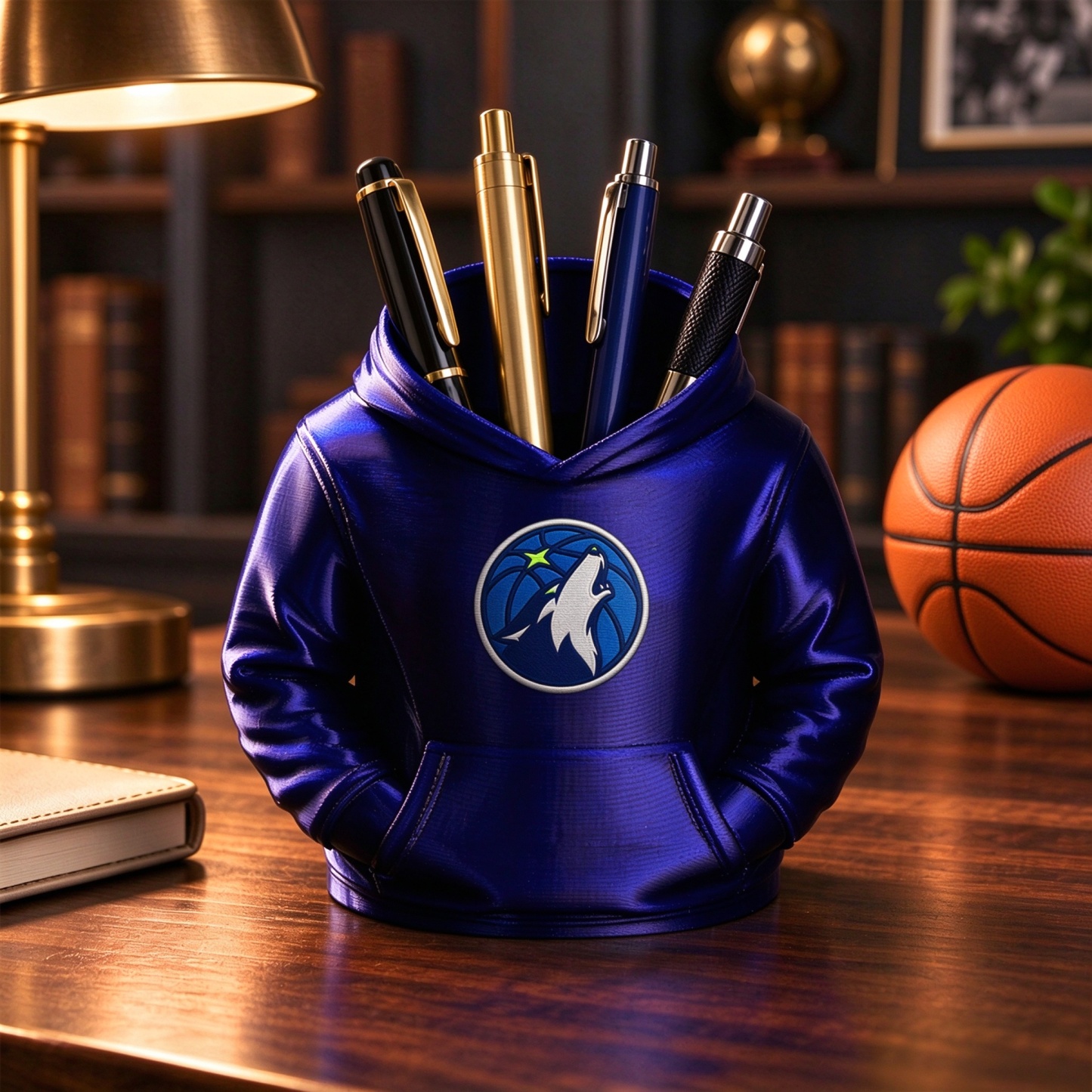 Basketball Hoodie Desk Organizer, Pen Pencil and Utensil Holder Fan Gift - MyJigsawPuzzleAu