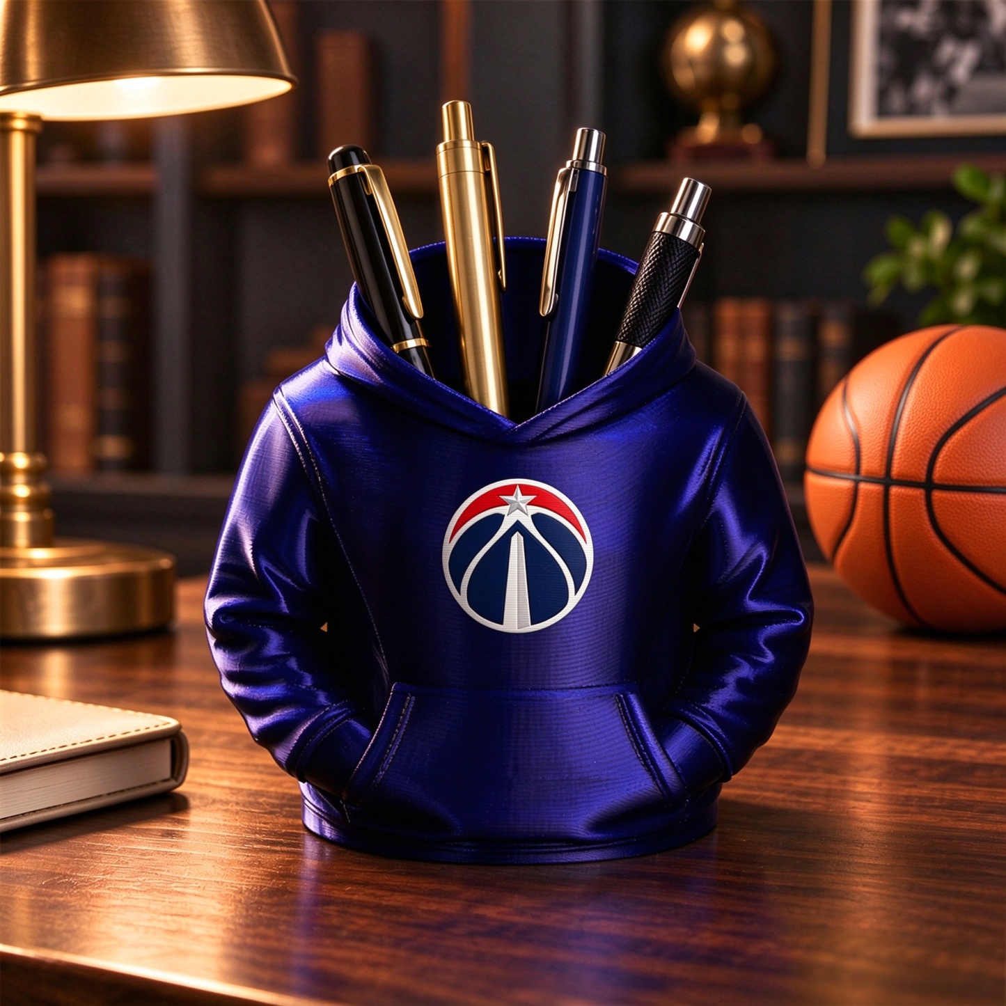 Basketball Hoodie Desk Organizer, Pen Pencil and Utensil Holder Fan Gift - MyJigsawPuzzleAu
