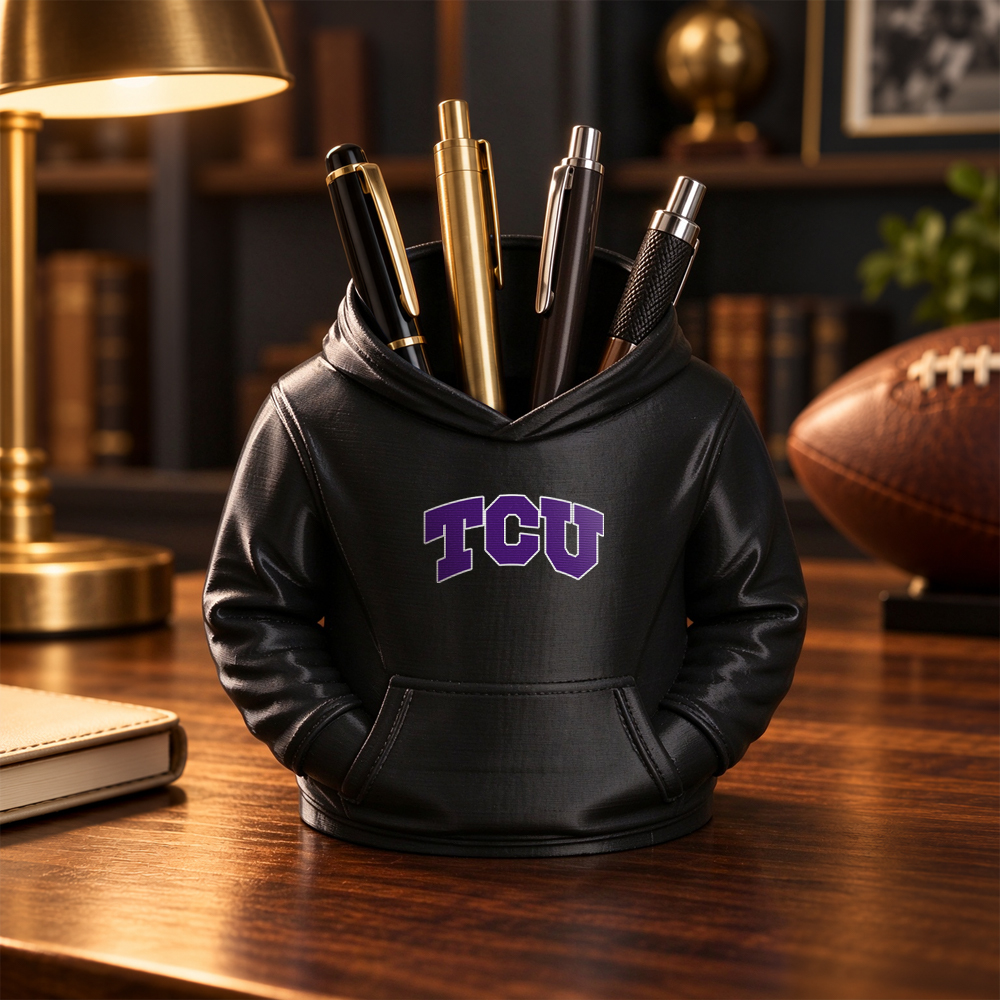 College Hoodie Desk Organizer, Pen Pencil and Utensil Holder, 3D Printed College Football Office and Kitchen Decor, Fan Gift - MyJigsawPuzzleAu