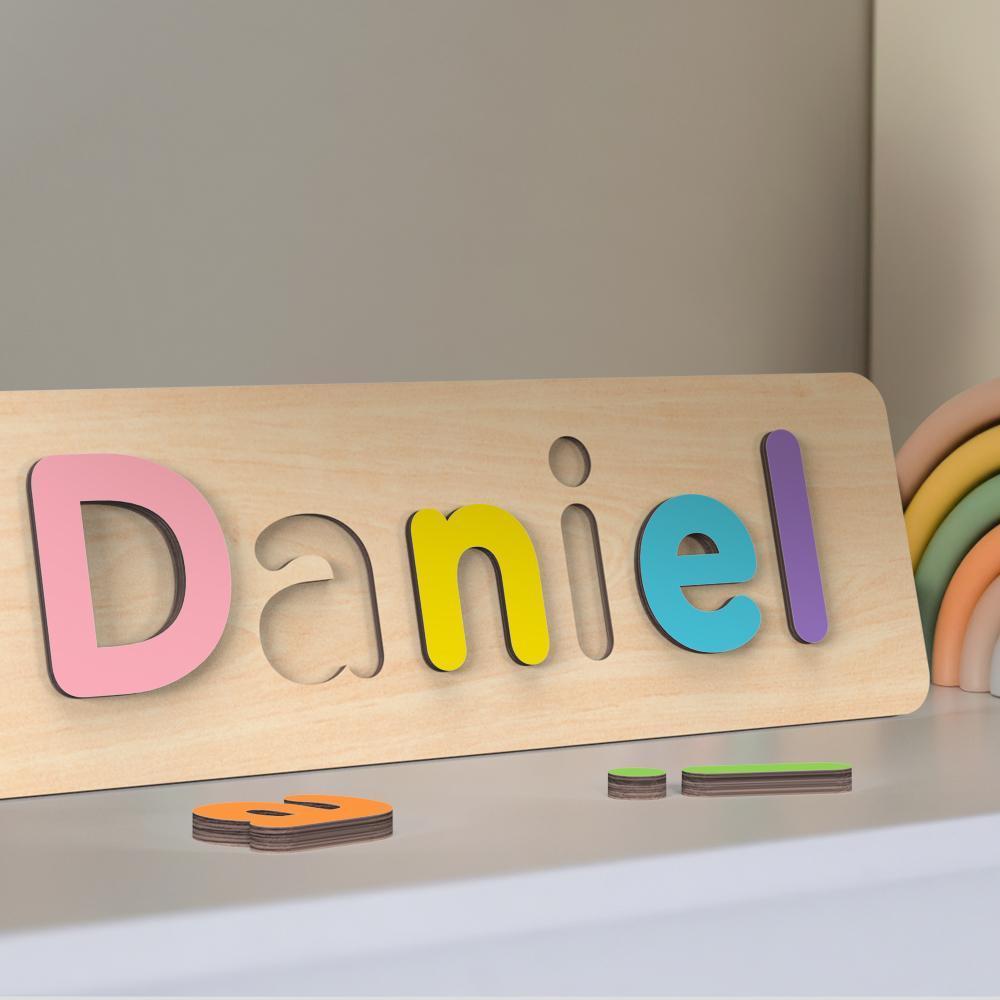 Name Puzzle Wooden Toy Personalised Your Name Gift For Toddlers Baby Gift