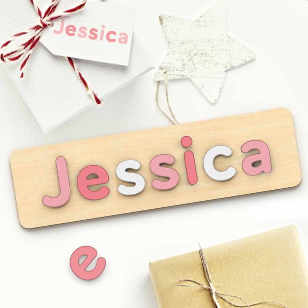 Custom Name Puzzle Wooden Toy Custom Your Name Gift For Newbirth Baby Gift