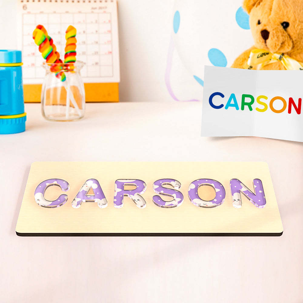 Custom Acrylic Name Puzzle Personalised Name Puzzle Montessori Toys for Baby Gift - MyJigsawPuzzleAu