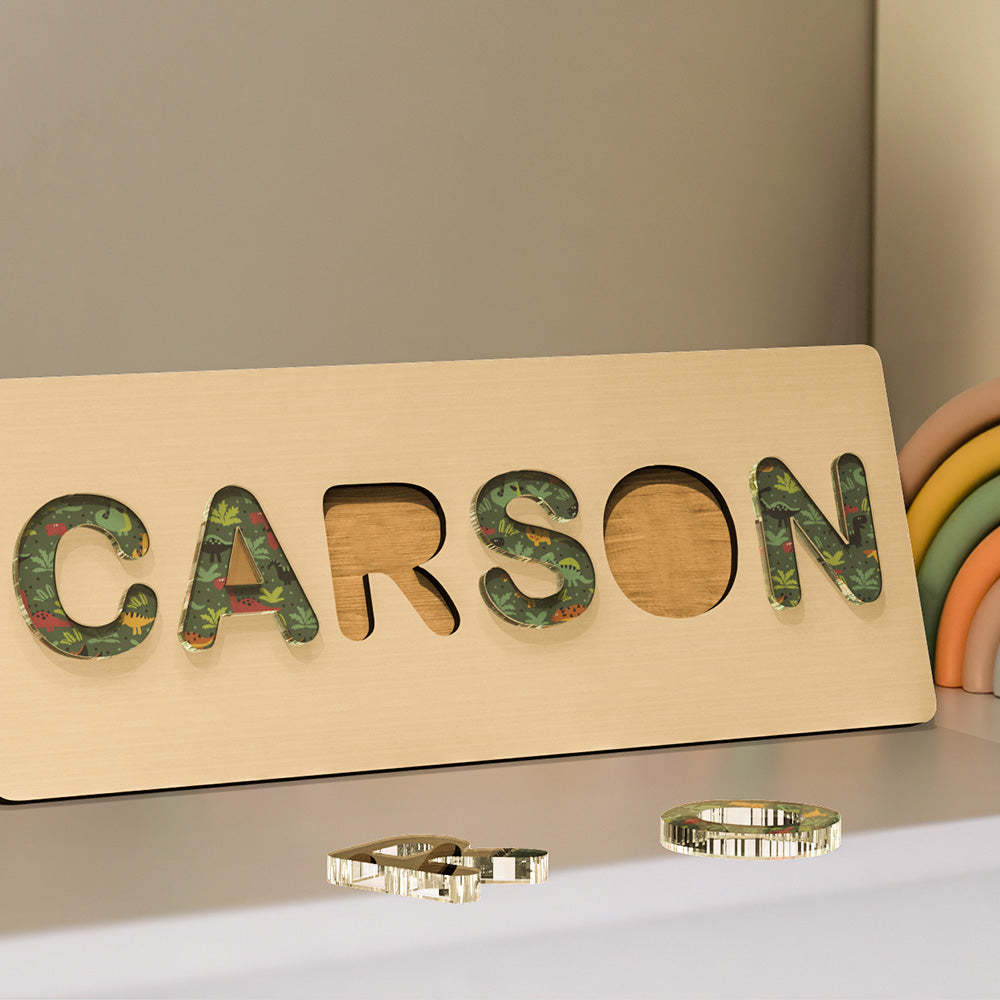 Custom Acrylic Name Puzzle Personalised Name Puzzle Montessori Toys for Baby Gift - MyJigsawPuzzleAu
