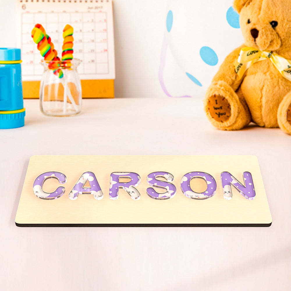 Custom Acrylic Name Puzzle Personalised Name Puzzle Montessori Toys for Baby Gift - MyJigsawPuzzleAu
