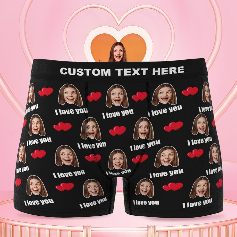 Custom Love Boxer Shorts 3D Online Preview Valentine's Day Gifts for Husband