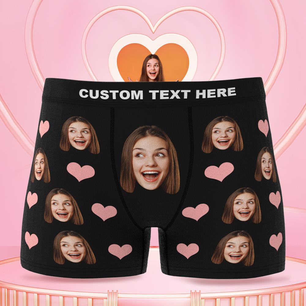 Custom Face Boxer Briefs Gifts for Him Boyfriend Husband 3D Online Preview