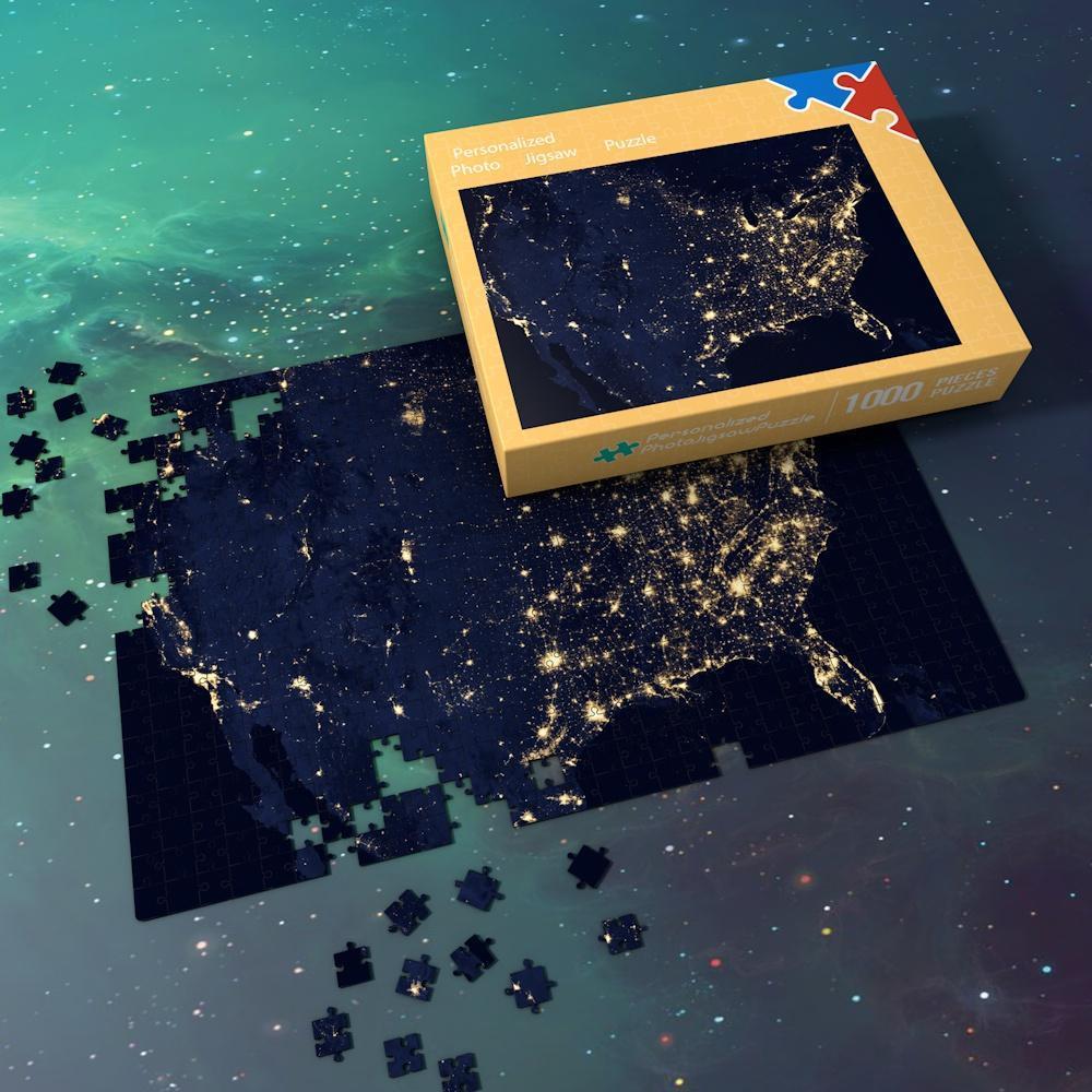 Space Themed Jigsaw Puzzle Best Gifts For Family And Friends - Bright Starry Sky