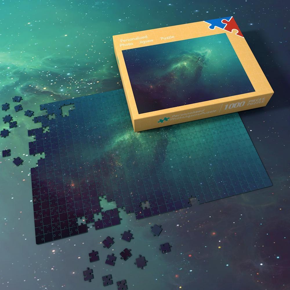 Space Shuttle Jigsaw Puzzle Best Gifts For Family And Friends - Green Nebula