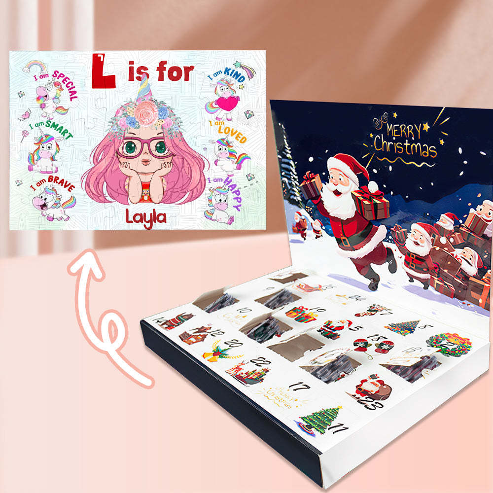 Custom Advent Calendar Christmas Jigsaw Puzzle Christmas Countdown Puzzle Toy Gift for Kids - MyJigsawPuzzleAu