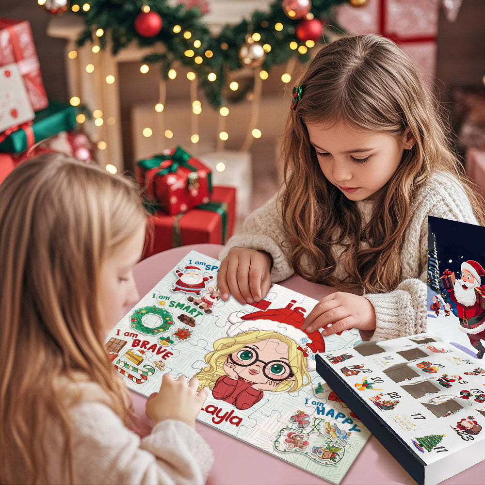 Custom Advent Calendar Christmas Jigsaw Puzzle Christmas Countdown Puzzle Toy Gift for Kids - MyJigsawPuzzleAu