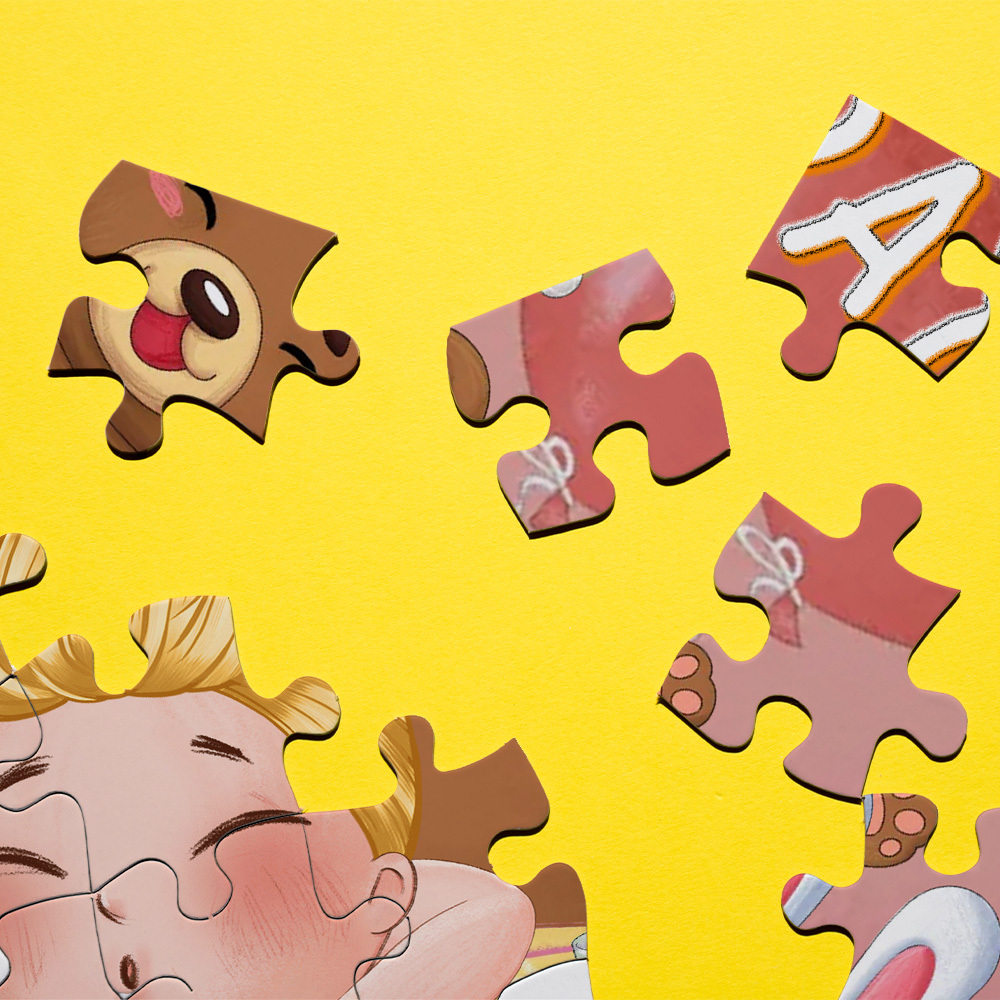 Custom Birthday Jigsaw Puzzle for Kids | Personalized Name & Age Gift with Cute Cartoon Design - MyJigsawPuzzleAu