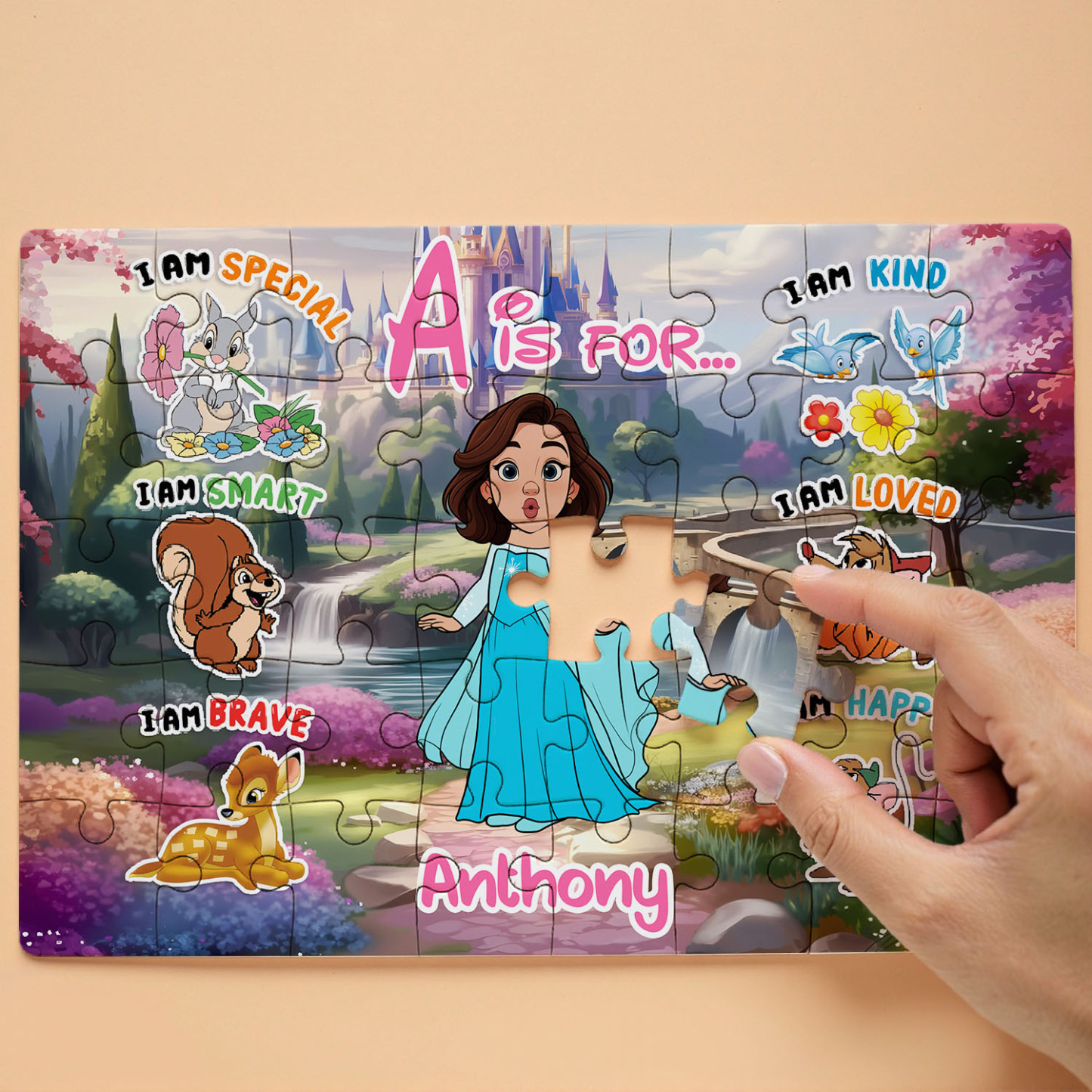 Personalized Cartoon Kids Puzzle Custom Face, Outfit, Background & Name | Fun Learning Gift for Children - MyJigsawPuzzleAu