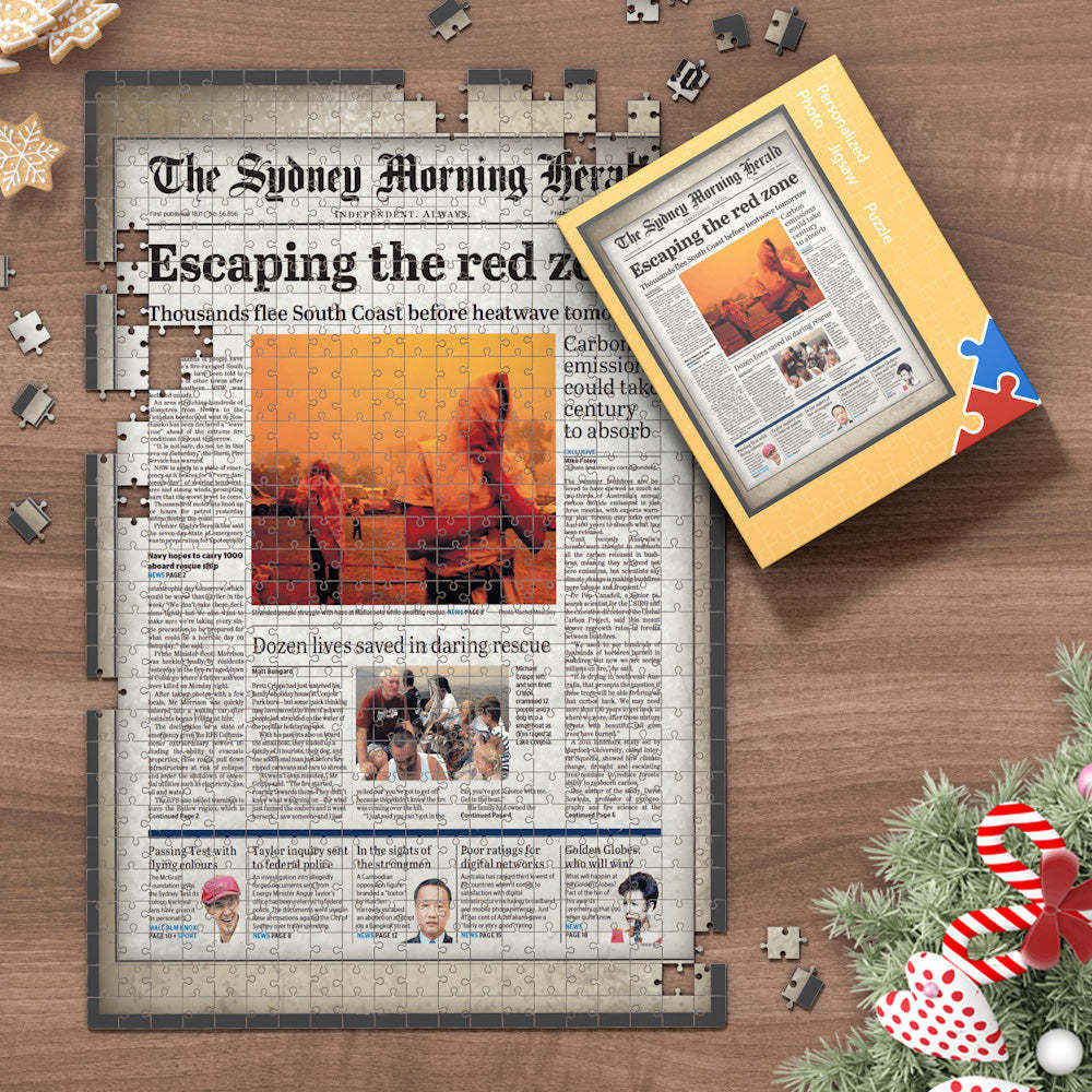 The Sydney Morning Herald Front Page Jigsaw Puzzle Newspaper Puzzle Personalised From A Specific Date Your Memory Day Puzzle - 1000 Pieces Max