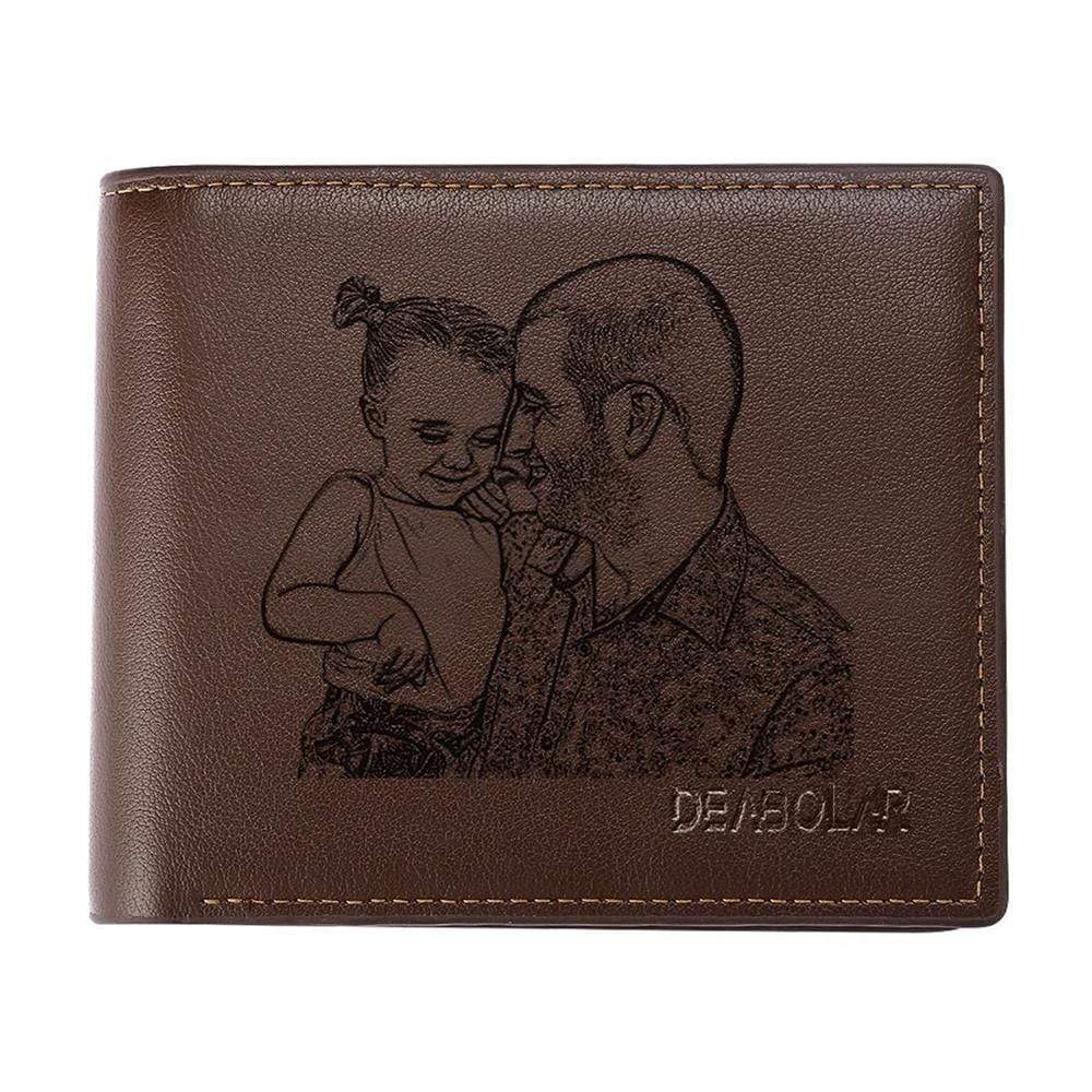 Gifts for Father Men's Photos Wallet Custom 2 Short Style Wallet