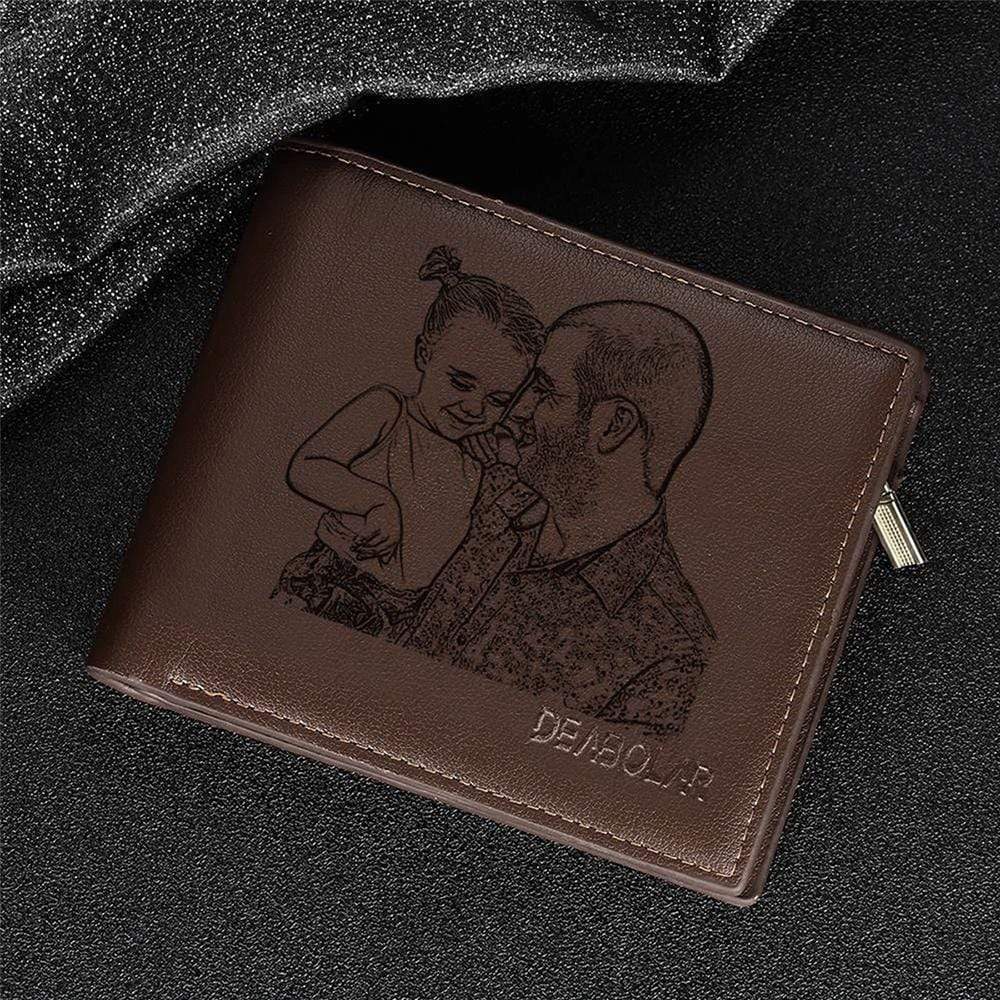 Gifts for Father Men's Photos Wallet Custom 2 Short Style Wallet