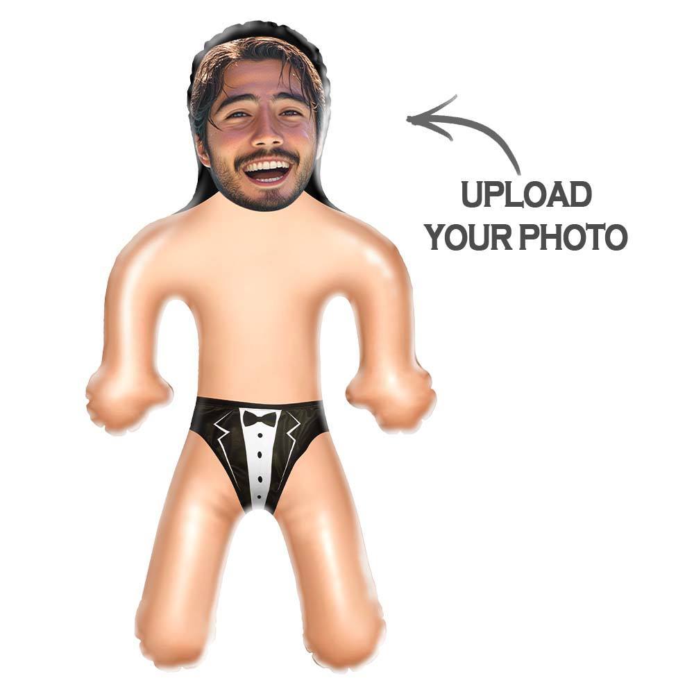 Custom Face Blow-Up Doll Tuxedo Swimwear Inflatable Minime Balloon - MyJigsawPuzzleAu