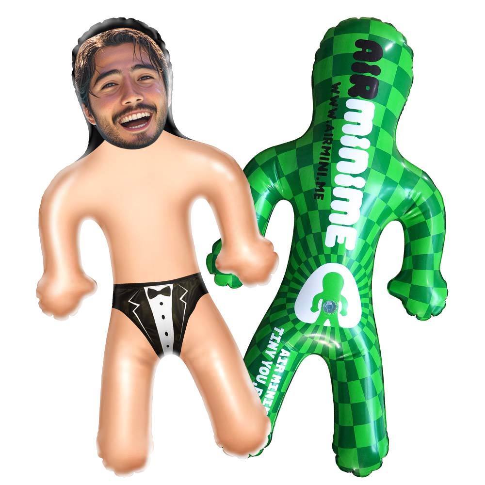 Custom Face Blow-Up Doll Tuxedo Swimwear Inflatable Minime Balloon - MyJigsawPuzzleAu