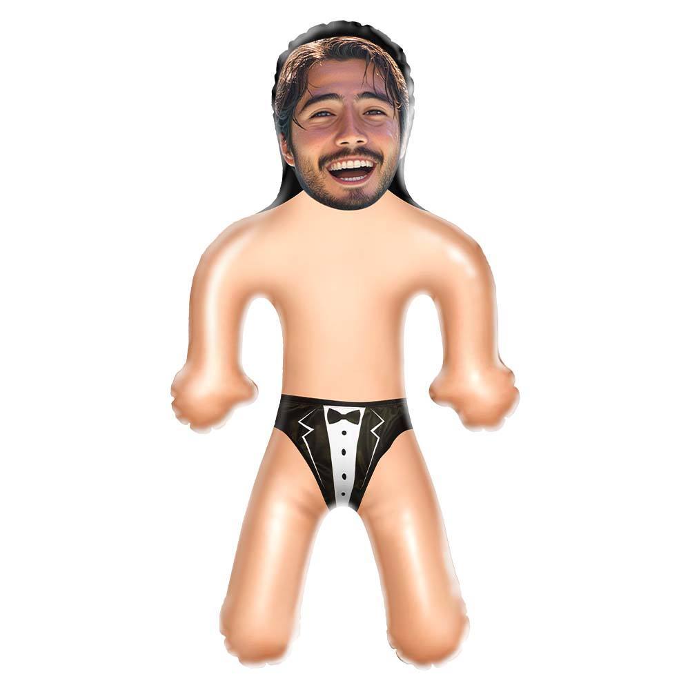 Custom Face Blow-Up Doll Tuxedo Swimwear Inflatable Minime Balloon - MyJigsawPuzzleAu