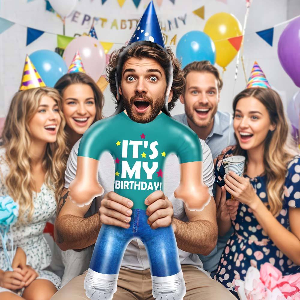 Custom Blow-Up Birthday Dolls - Personalized 'It's My Birthday' Gag Gift