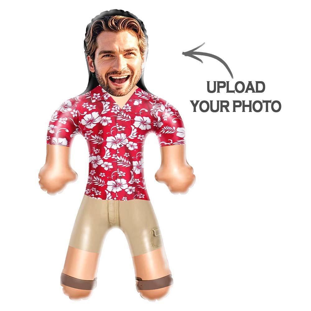 Custom Blow Up Dolls Flowers Red Hawaiian Shirt - Personalized Tropical Gifts - MyJigsawPuzzleAu